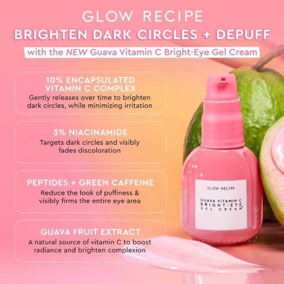 Glow Recipe Guava Vitamin C Bright Eye Gel Cream 0.5 oz/15 mL. - Picture 6 of 6
